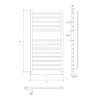 Încălzitor de prosoape cromat de până la 486 de wați, fabricat în Italia - Padova Viadurini