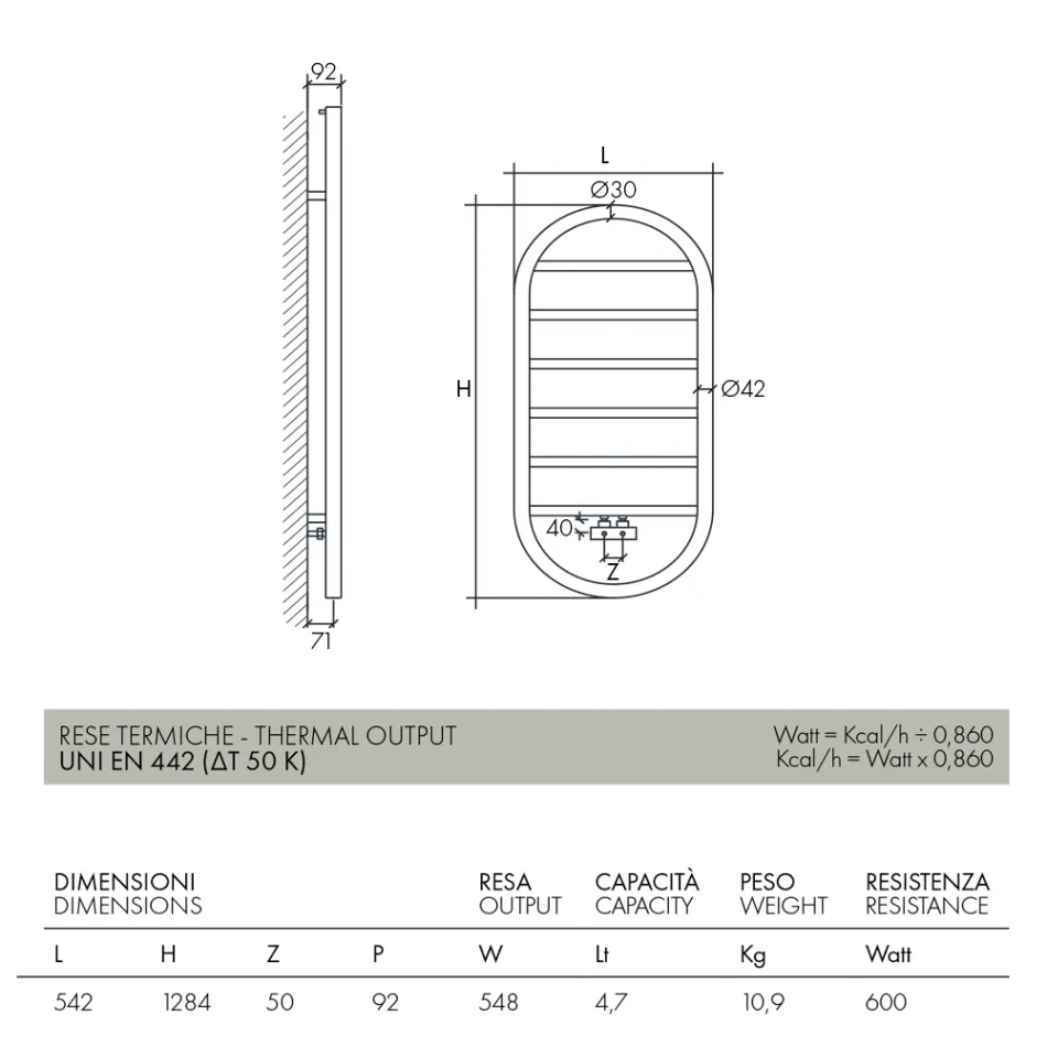 Încălzitor de prosoape de design „All Round Bubble” din oțel Fabricat în Italia - Neted Viadurini