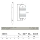 Încălzitor de prosoape cu design „Tutto Tondo Slim” din oțel Fabricat în Italia - Neted Viadurini