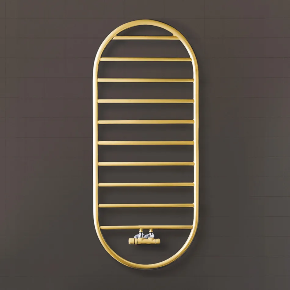 Încălzitor de prosoape cu design „Tutto Tondo Slim” din oțel Fabricat în Italia - Neted Viadurini