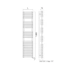 Încălzitor electric pentru prosoape cu 4 Serii de Elemente Orizontale Made in Italy - Bezea Viadurini