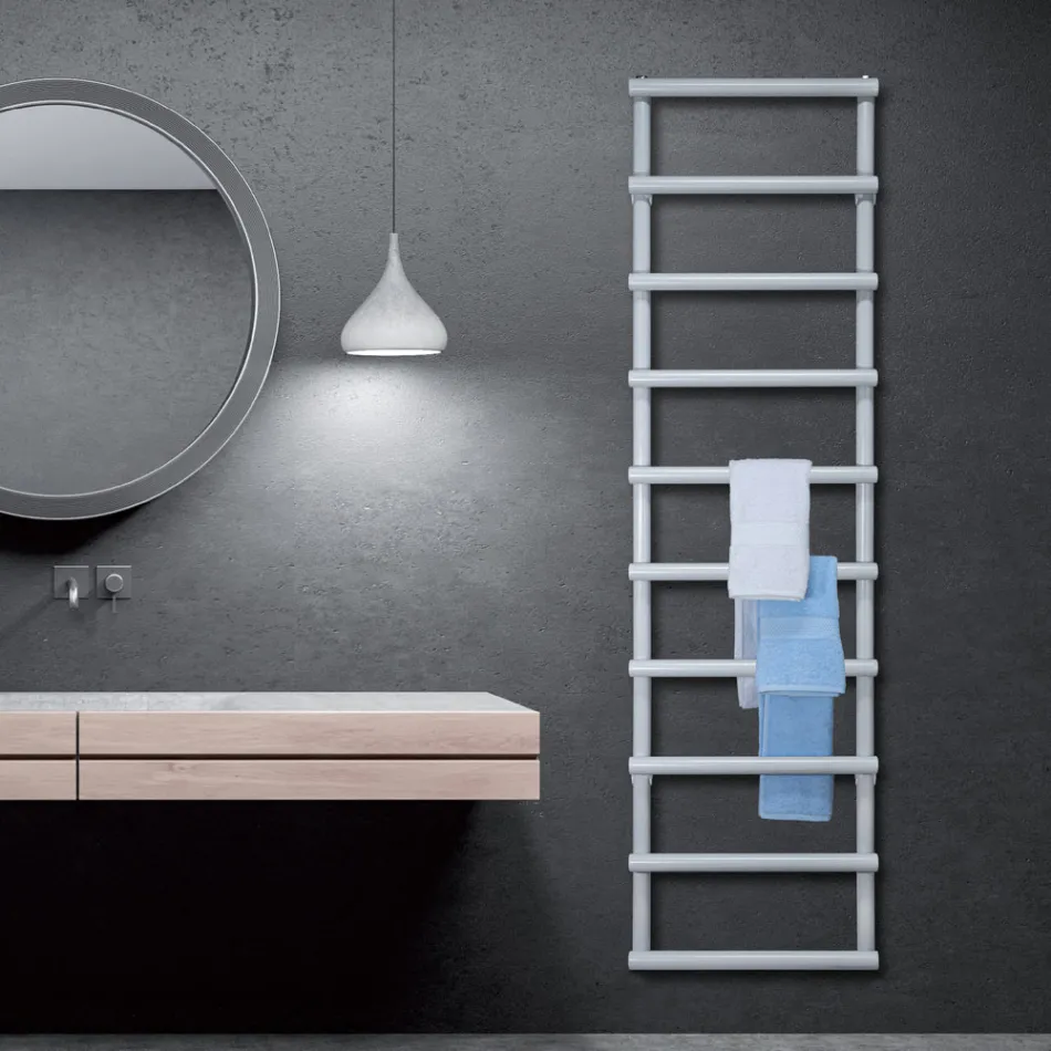 Încălzitor electric pentru prosoape cu elemente circulare Made in Italy - Căpșuni Viadurini