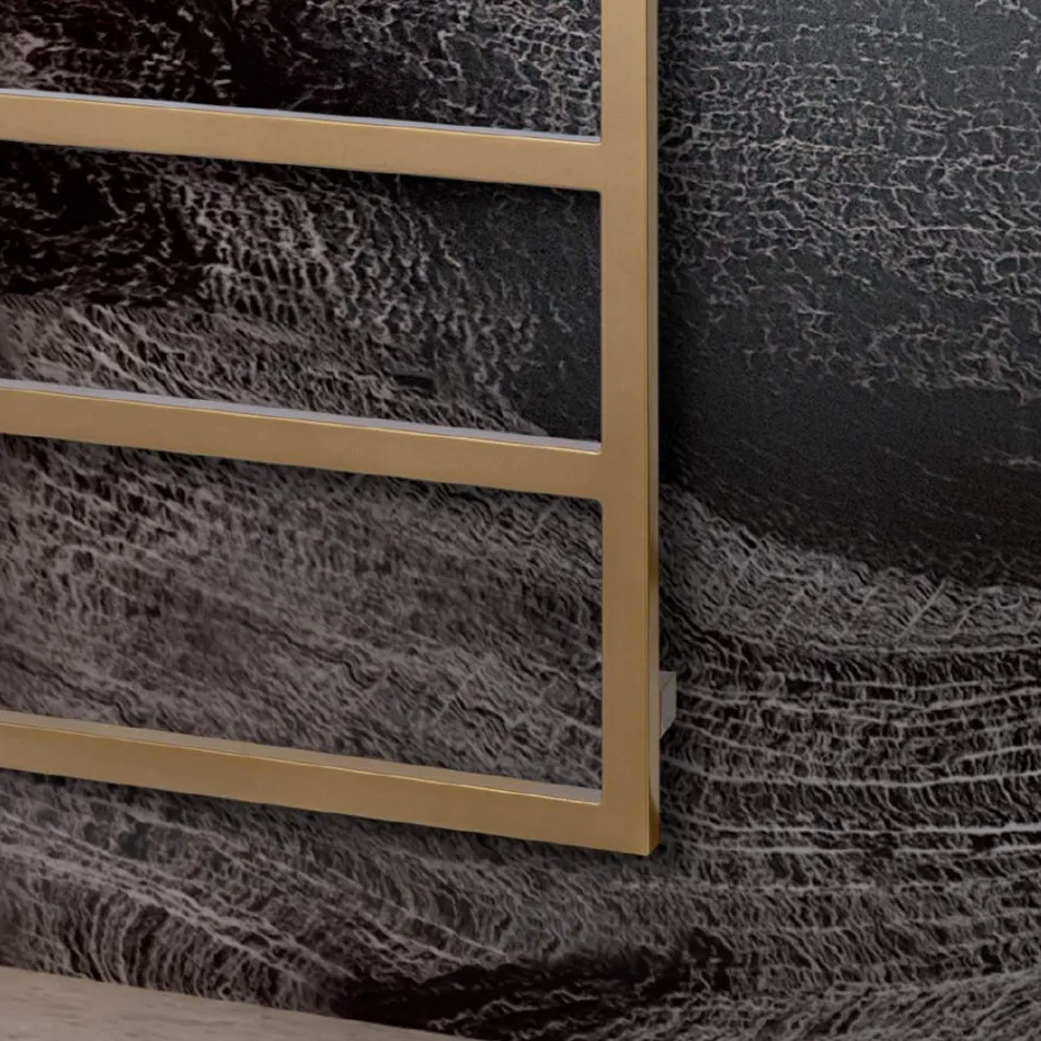 Încălzitor electric pentru prosoape cu linii simple din oțel Made in Italy - Fistic Viadurini