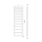 Încălzitor electric pentru prosoape cu linii simple din oțel Made in Italy - Fistic Viadurini