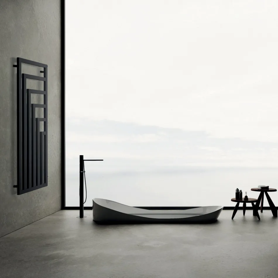 Încălzitor electric pentru prosoape din oțel cu design modern Made in Italy - Potentia Viadurini