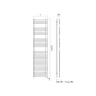 Încălzitor electric pentru prosoape cu finisaj satinat din oțel Fabricat în Italia - Peel Viadurini