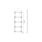 Încălzitor electric de prosoape din alamă cu sfere de conectare Made in Italy - Ricotta Viadurini