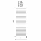 Încălzitor electric de prosoape pentru baie Design vertical în oțel 300 W - Italo Viadurini