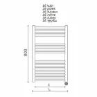 Încălzitor electric de prosoape pentru baie Design vertical în oțel 300 W - Italo Viadurini