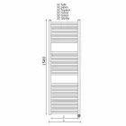 Încălzitor electric de prosoape pentru baie Design vertical în oțel 300 W - Italo Viadurini