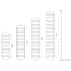 Încălzitor de prosoape hidraulic Amaretti cu elemente orizontale, fabricat în Italia Viadurini