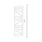 Incalzitor hidraulic pentru prosoape cu elemente patrate Made in Italy - Migdale Viadurini