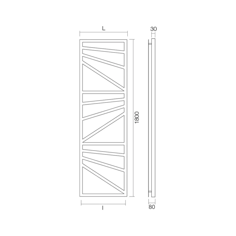 Incalzitor hidraulic pentru prosoape cu elemente patrate Made in Italy - Migdale Viadurini