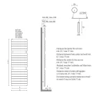 Încălzitor hidraulic pentru prosoape din oțel carbon negru, fabricat în Italia - Carezza Viadurini