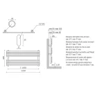 Încălzitor hidraulic pentru prosoape din Oțel Carbon Ruginiu Mat Fabricat în Italia - Fiaccole Viadurini
