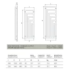 Încălzitor hidraulic pentru prosoape din oțel cu design modern Made in Italy - Potentia Viadurini