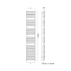 Încălzitor hidraulic pentru prosoape cu finisaj Oțel Aluminiu Fabricat în Italia - Brioșe Viadurini