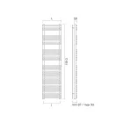 Încălzitor hidraulic pentru prosoape cu finisaj satinat din oțel Fabricat în Italia - Peel Viadurini