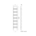Incalzitor de prosoape din otel cu sistem hidraulic Made in Italy - Rom Viadurini