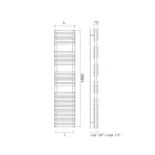 Incalzitor de prosoape mixt cu 4 serii de elemente orizontale Made in Italy - Bezea Viadurini