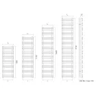 Încălzitor de prosoape mixt Amaretti cu elemente orizontale, fabricat în Italia Viadurini