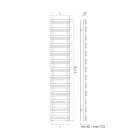 Încălzitor de prosoape mixt cu elemente orizontale Made in Italy - Amaretti Viadurini