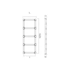 Încălzitor de prosoape mixt din alamă cu sfere de conectare Made in Italy - Ricotta Viadurini