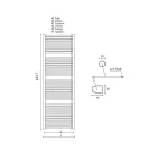 Încălzitor hidraulic unic pentru prosoape din oțel carbon rugină Fabricat în Italia - Alan Viadurini