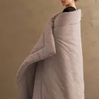 Încălzitor de pat dublu de 350 gr/m2 din bumbac pur vopsit în haine - delicatețe Viadurini