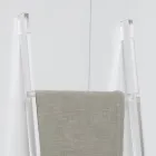 Suport prosop de baie din cristal acrilic transparent Scara - Smart Viadurini