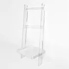 Scară pentru prosoape din plexiglas alb, fabricată în Italia - Jamira Viadurini
