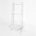 Suport pentru prosoape Jamira cu raft din plexiglas alb, fabricat în Italia