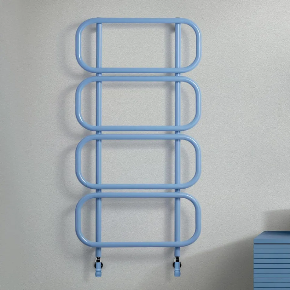 Scara Hidraulica Incalzita Prosoape din Otel Plat Colorat Fabricat in Italia - Lant Viadurini