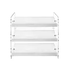 Suport pentru pantofi Nerina cu 3 niveluri din plexiglas transparent, fabricat în Italia Viadurini