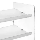 Suport pentru pantofi Nerina cu 3 niveluri din plexiglas transparent, fabricat în Italia Viadurini