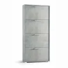 Dulap pentru încălțăminte cu două rânduri cu clapă din melamină de ciment Cleaf Senis Viadurini