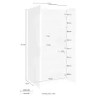 Raft pentru încălțăminte înalt sau jos, cu design durabil din lemn, cu 2 sau 4 uși - Fjona Viadurini