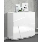 Raft pentru încălțăminte înalt sau jos, cu design durabil din lemn, cu 2 sau 4 uși - Fjona Viadurini