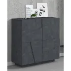 Raft pentru încălțăminte înalt sau jos, cu design durabil din lemn, cu 2 sau 4 uși - Fjona Viadurini