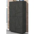 Raft pentru încălțăminte înalt sau jos, cu design durabil din lemn, cu 2 sau 4 uși - Fjona Viadurini