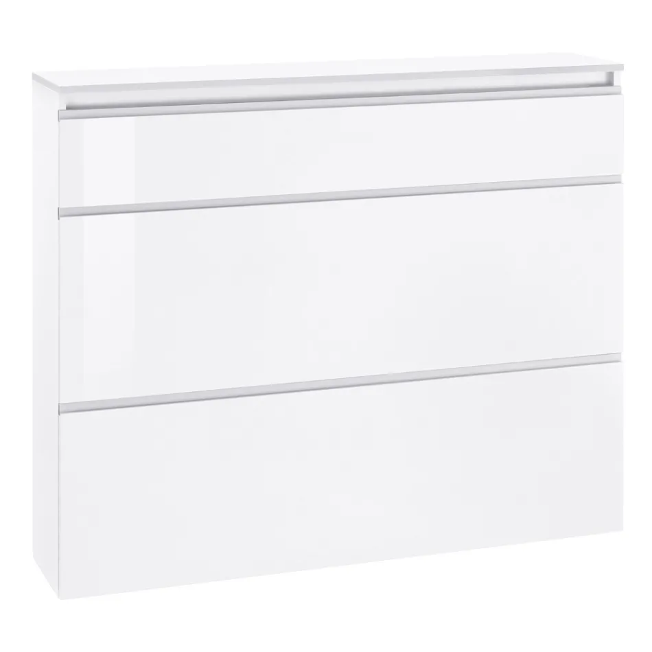 Dulap Pantofi Alb sau Antracit 3 Usi Design Durabil Lemn - Emanuelito Viadurini