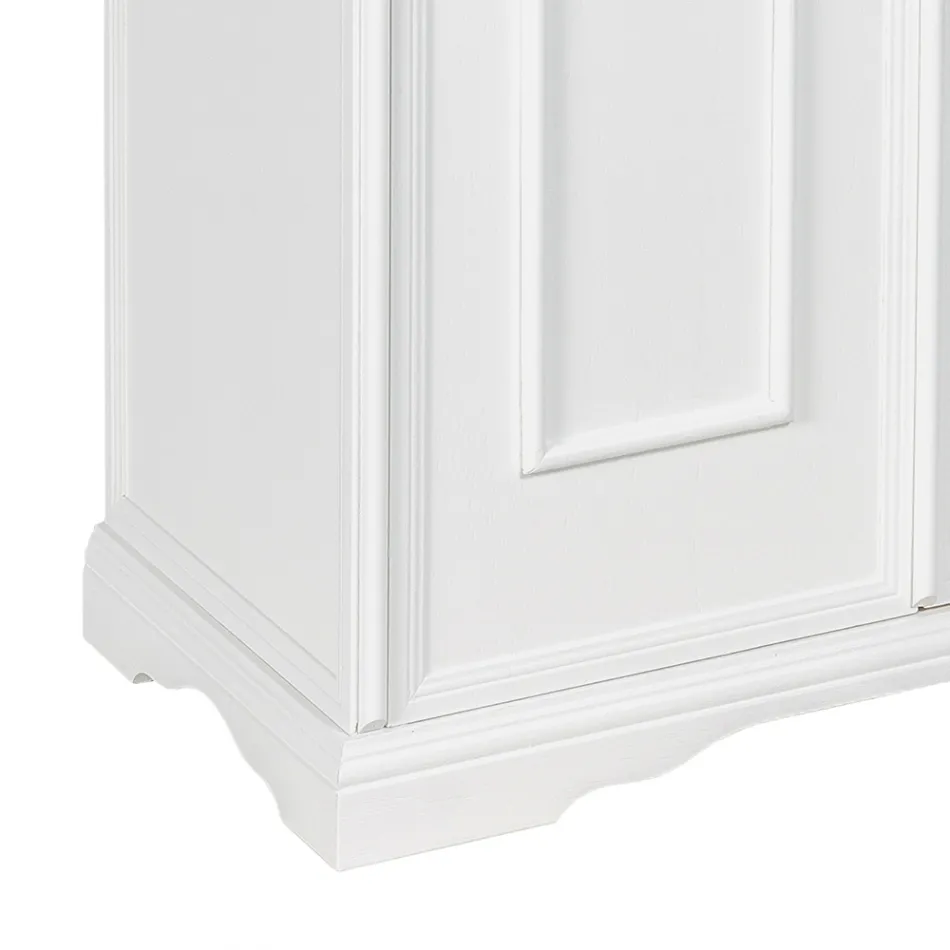 Dulap pantofi cu 1 sertar si 2 usi din lemn Made in Italy - Lasa Viadurini