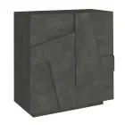 Dulap pentru pantofi de interior cu 2 usi din melaminat Made in Italy - Naditza Viadurini