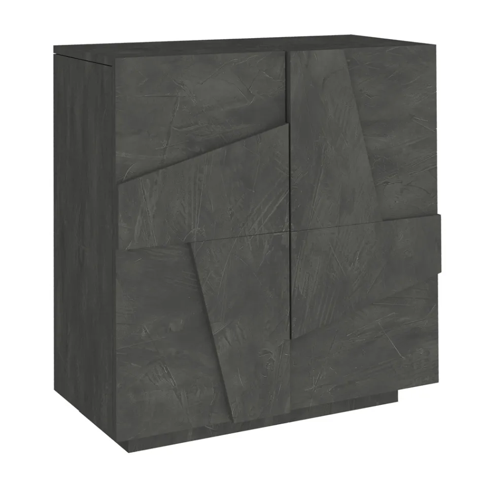 Dulap pentru pantofi de interior cu 2 usi din melaminat Made in Italy - Naditza Viadurini