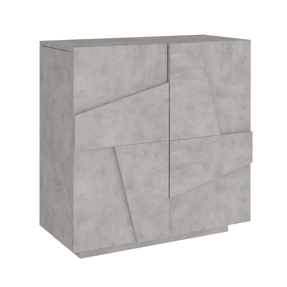 Dulap pentru pantofi de interior cu 2 usi din melaminat Made in Italy - Naditza Viadurini