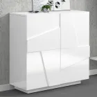 Dulap pentru pantofi de interior cu 2 usi din melaminat Made in Italy - Naditza Viadurini