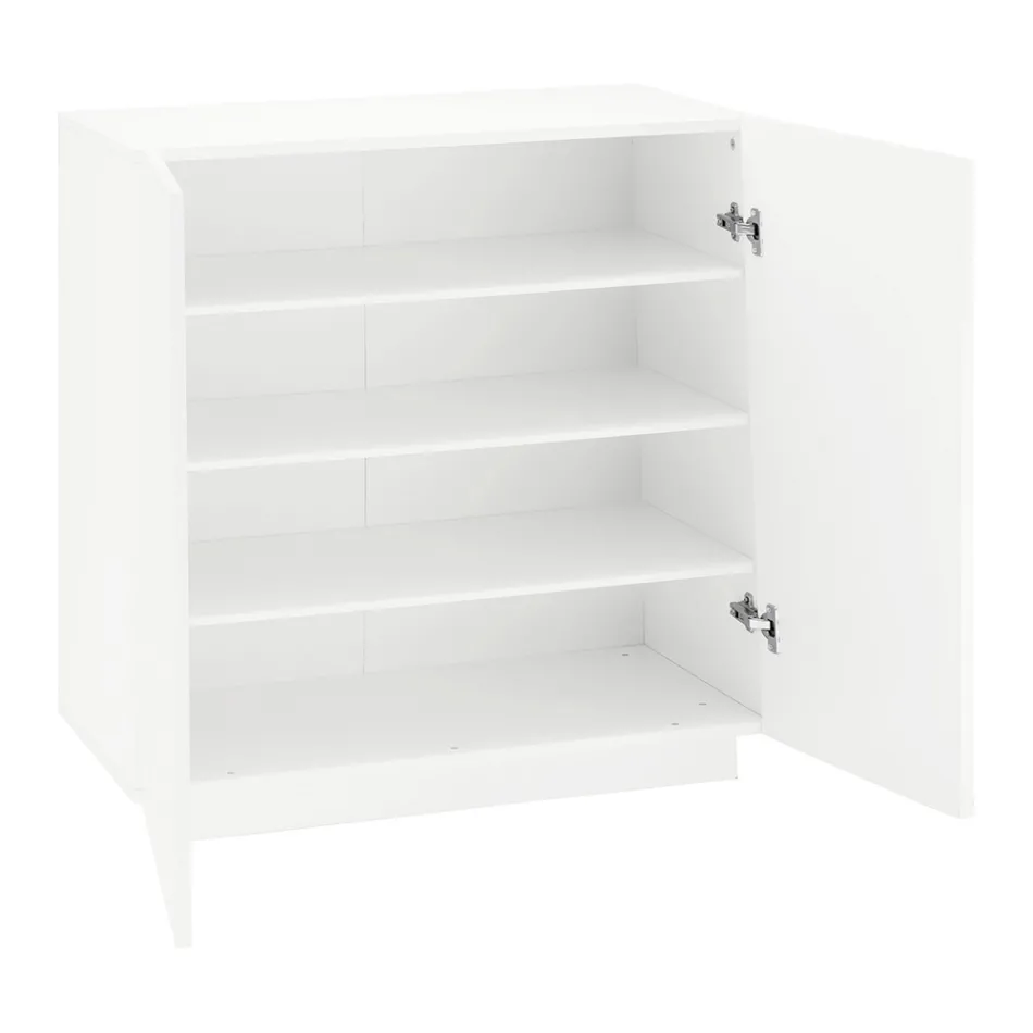 Dulap Pantofi pentru Sufragerie cu 2 Uși din Melaminat Made in Italy - Popilio Viadurini