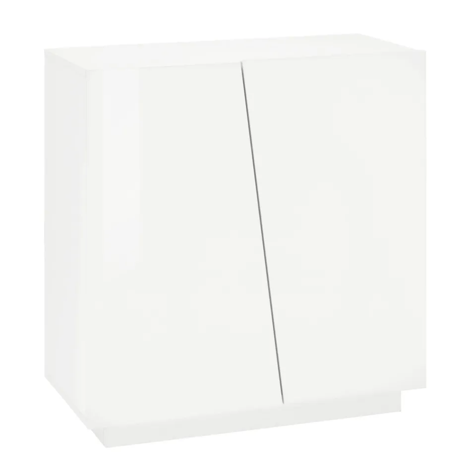 Dulap Pantofi pentru Sufragerie cu 2 Uși din Melaminat Made in Italy - Popilio Viadurini