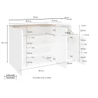 Raft pantofi intrare 3 sau 4 usi din lemn alb si ardezie sau artar - Tiscali Viadurini