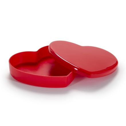 Cutie de depozitare din plexiglas în formă de inimă, fabricată în Italia - Heartbox Viadurini